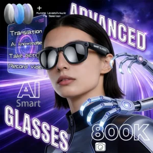 2026 New Smart Glasses with 8MP Camera Video Recording AI Photo